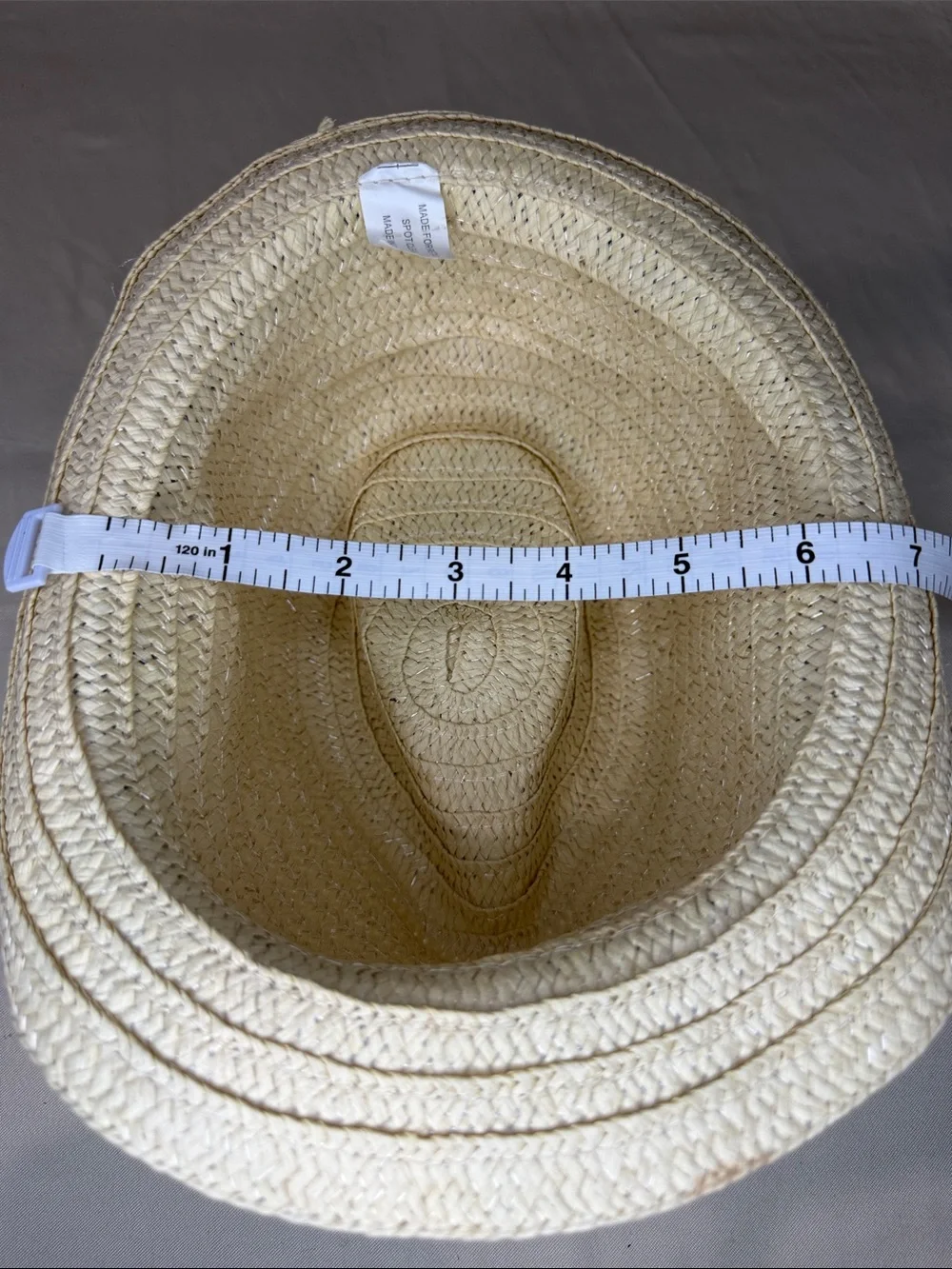 Kids Cream Straw Fedora with Black Band